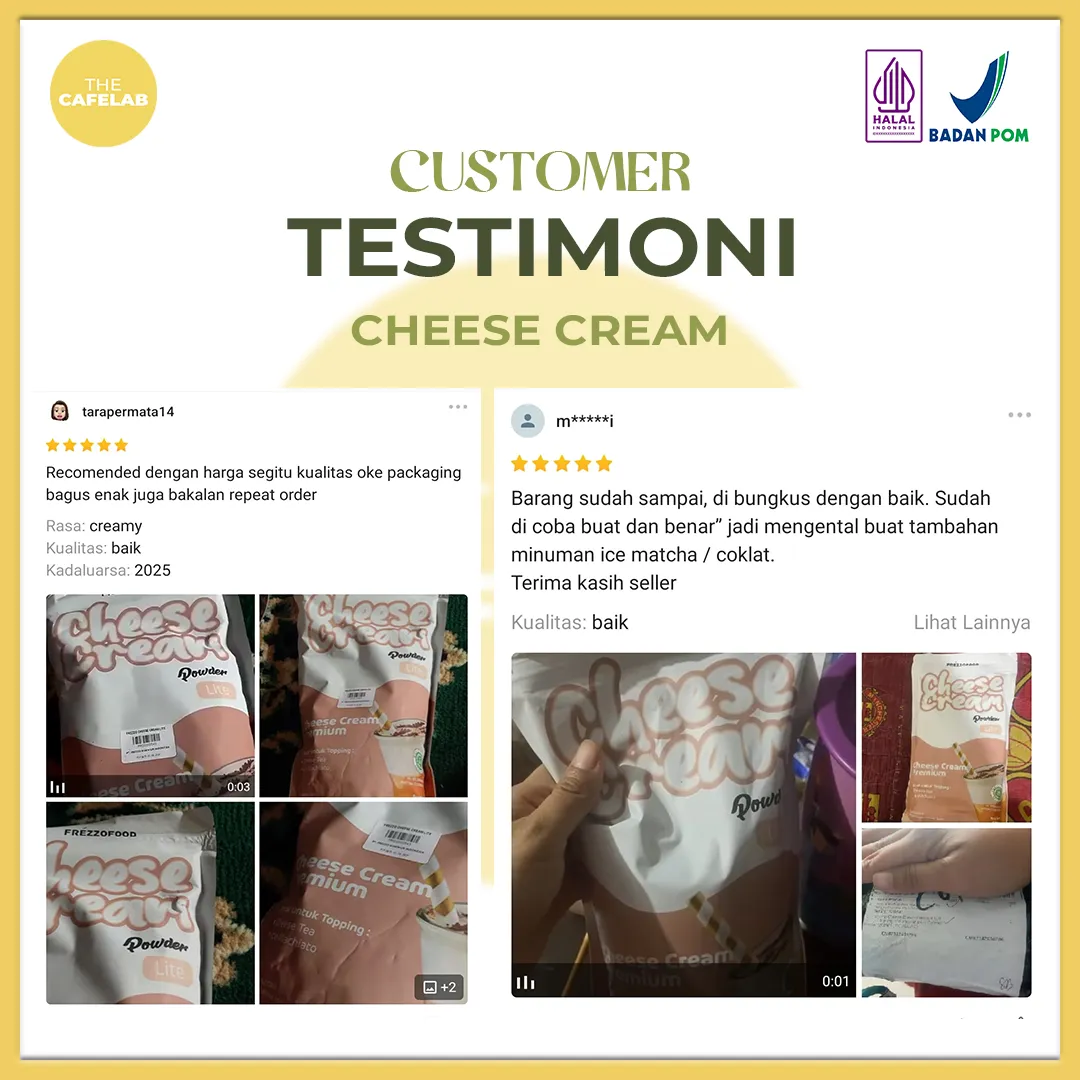 Testimoni Cheese Cream The CafeLab