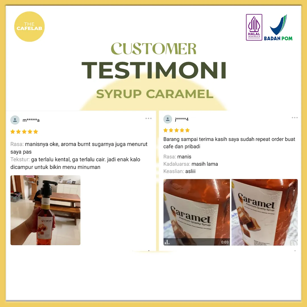Testimoni Syrup Caramel The CafeLab